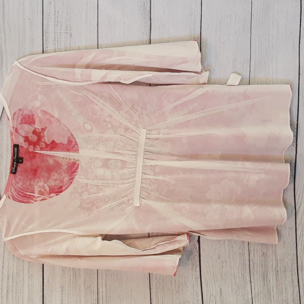 Simply Irresistible Boho Tunic Empire Waist Blouse Top Women’s Size S - Picture 11 of 13